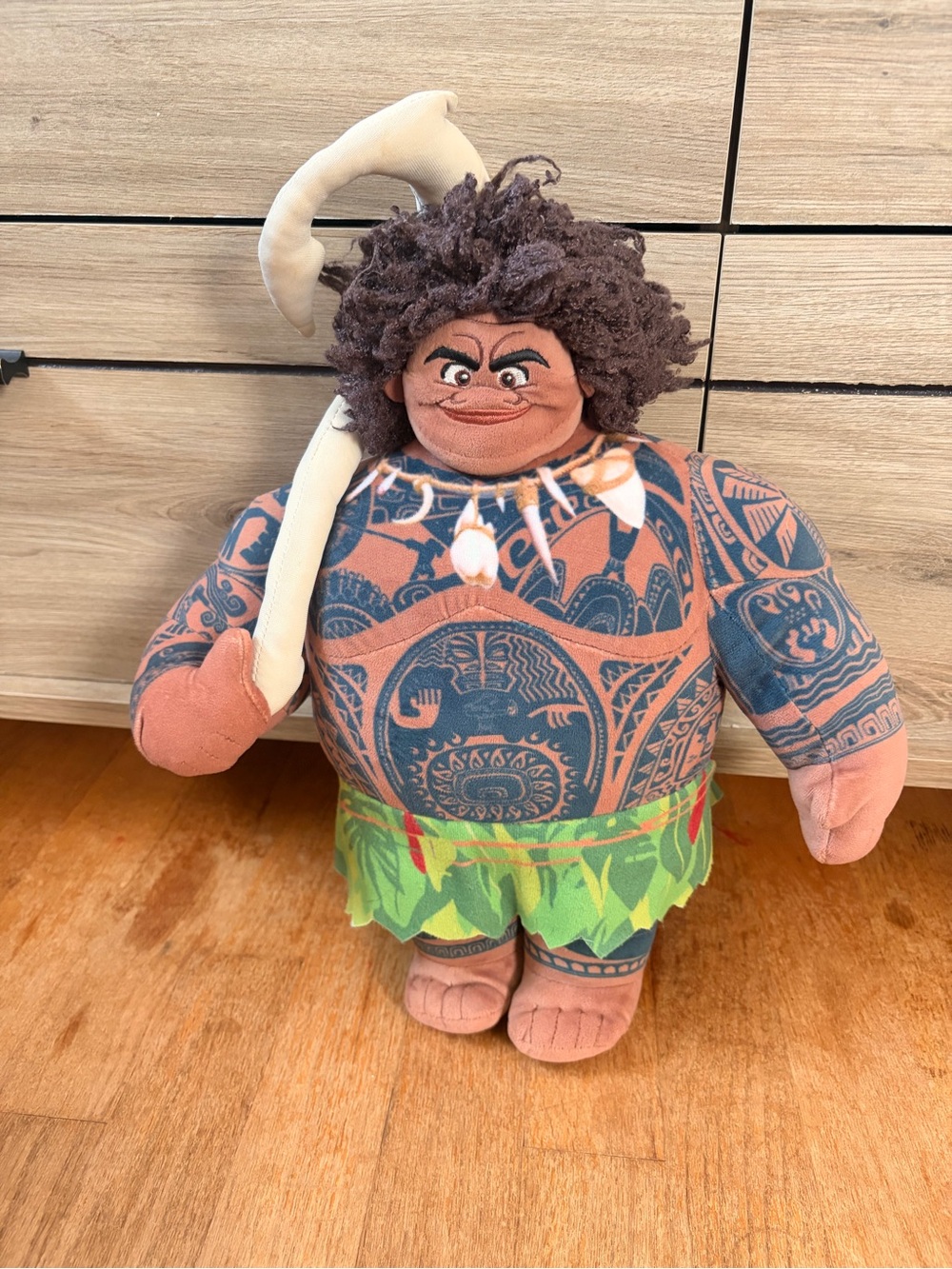 Disney Maui Plush Doll - Brown, Green & Blue Tribal Print